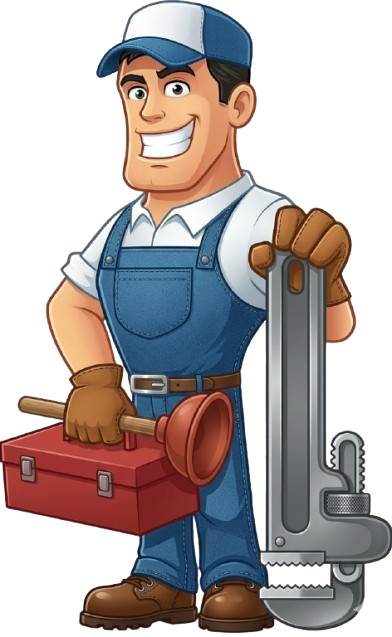 Urban AC technician cartoon